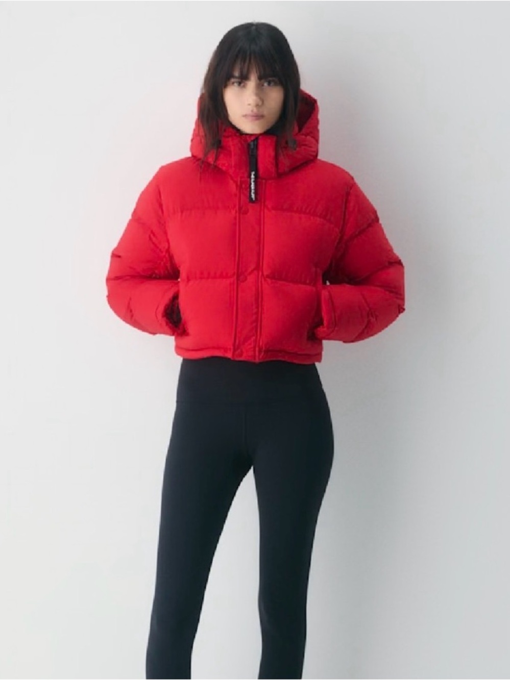 Aritzia Super Puff Shorty Cropped Red Puffer Jacket | M - Picture 2 of 9